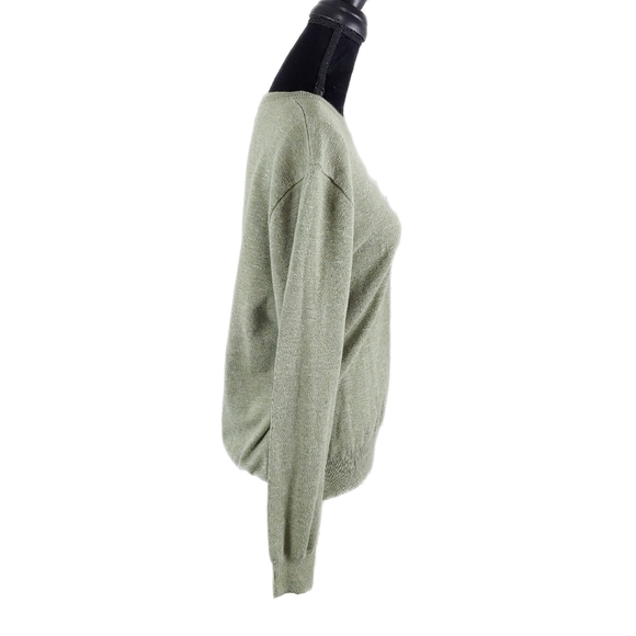 J. Crew Womens M Army Green 100% Cotton Long Sleeve Top - Picture 5 of 7